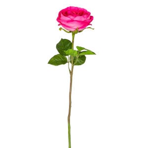 Yapay Çiçek Gül Islak Dokulu Pembe 48 Cm.