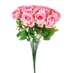Yapay Gül Demeti Pembe 43 Cm.