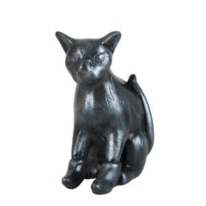 Dekoratif Polyester Kedi Biblo Siyah Lame Gölgeli 11 x 13 Cm.
