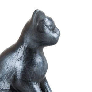 Dekoratif Polyester Kedi Biblo Siyah Lame Gölgeli 11 x 13 Cm.