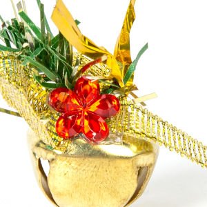 Yılbaşı Süsü Çan 6'lı Paket Dore 2.5x4,5 Cm.