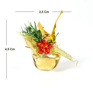 Yılbaşı Süsü Çan 6'lı Paket Dore 2.5x4,5 Cm.