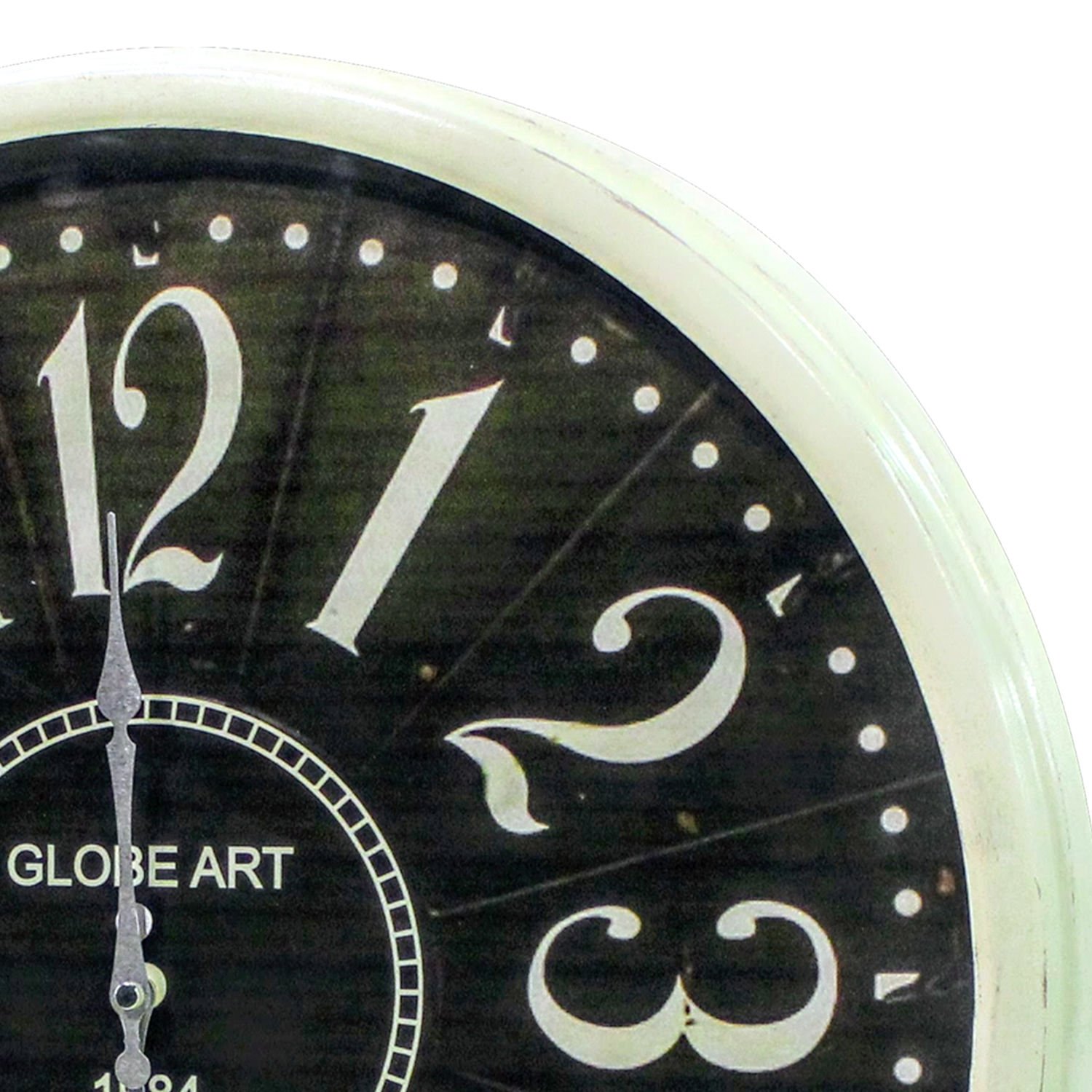 Duvar Saati, Art Stil, Rakamlı, Krem Renk - İçi Siyah, 60 cm