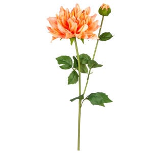 Yapay Yıldız Çiçeği Dahlia Islak Dokulu Somon Pembesi 18x60 Cm.