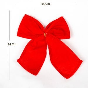 Yılbaşı Süsü Askılı Fiyonk Kırmızı 20x24 Cm.