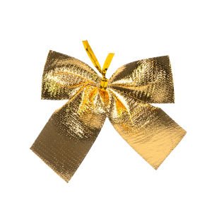 Yılbaşı Süsü Askılı Fiyonk 6'lı Paket Dore 9x8 Cm.