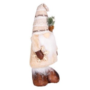 Yılbaşı Süsü Noel Baba Krem-Kahverengi 21x10x42 Cm.