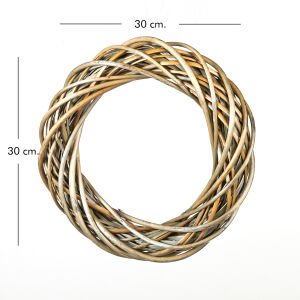Hasır Kapı Süsü Natural-Gri 30x6 Cm.