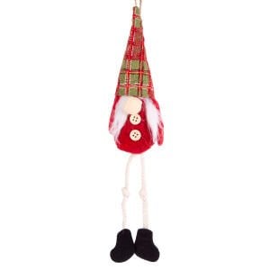 Yılbaşı Süsü, Noel Baba Figürü, Kırmızı - 6x5x30 cm