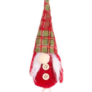 Yılbaşı Süsü Noel Baba Figürü Kırmızı 6x5x30 Cm.
