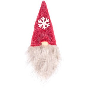 Yılbaşı Süsü Noel Baba Figürü İçeçek Başlığı Kırmızı 12x34 Cm.