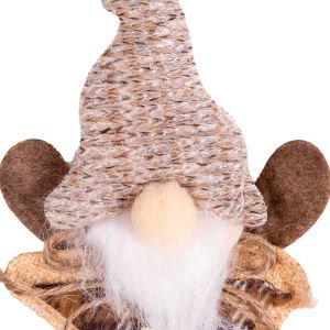 Yılbaşı Süsü Noel Baba Yıldız Figürlü Kahverengi 13x17 Cm.