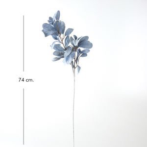 Yapay Bitki Kuzu Kulağı Dalı Mavi (Ebat 74 Cm. )