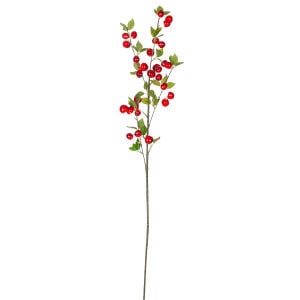 Yapay Kiraz Dalı Koyu Kırmızı 92 Cm.