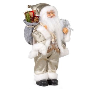 Yılbaşı Hediye Paketi Taşıyan Noel Baba 30 Cm.
