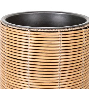 Silindir Bambu Sarım Hasır Saksılık 3'lü Set Natural