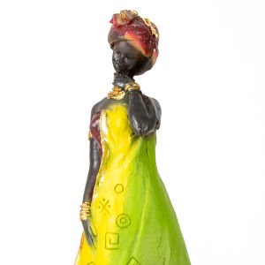 Otantik Afrikalı Anne Çocuk Bordo-Yeşil-Sarı 15x38x11 Cm.