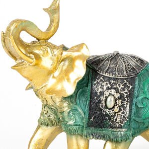 Otantik Fil Biblo Üçlü Set Gold-Yeşil