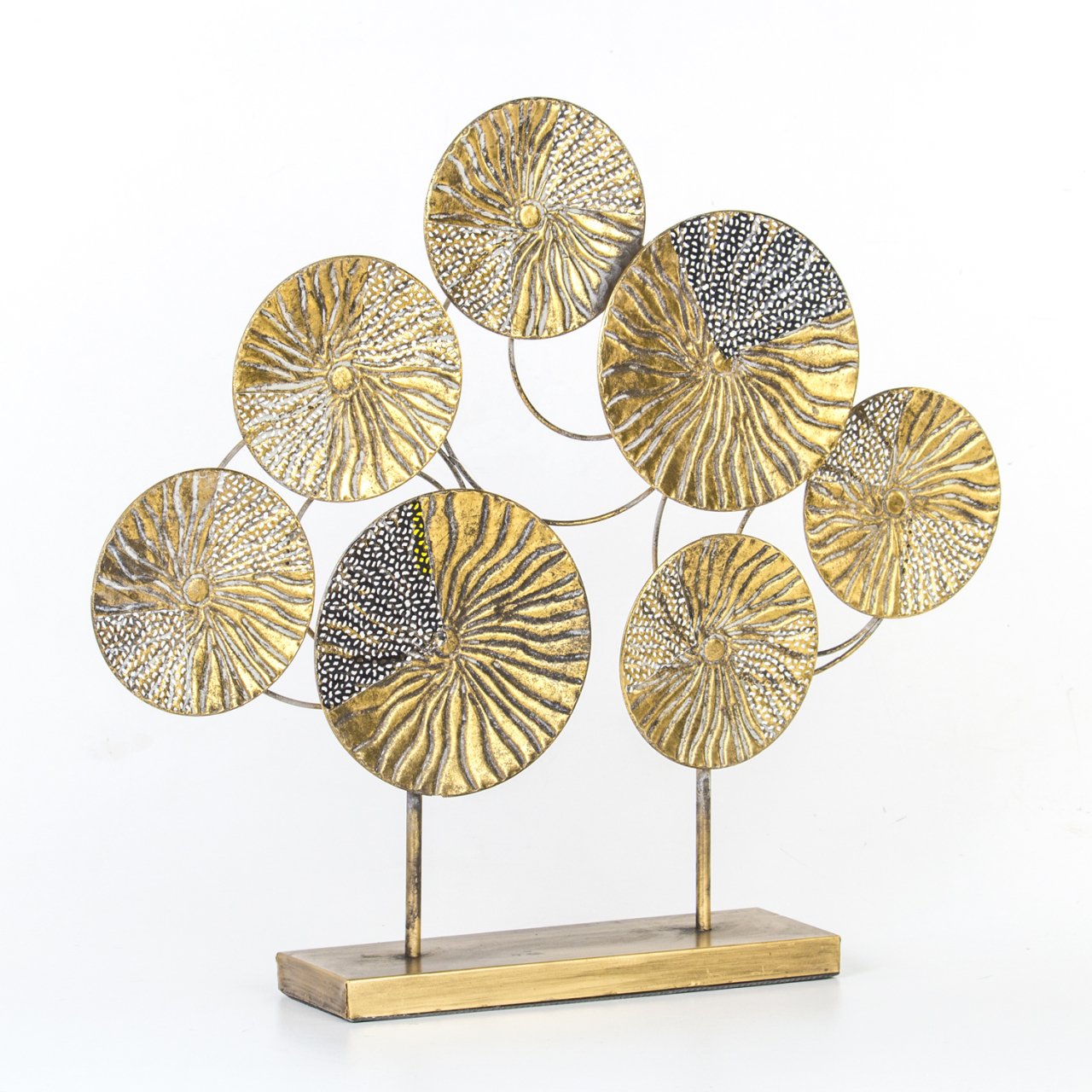 Dekoraif Ayaklı Metal Biblo Dekor 66,5x12x58,5 Cm