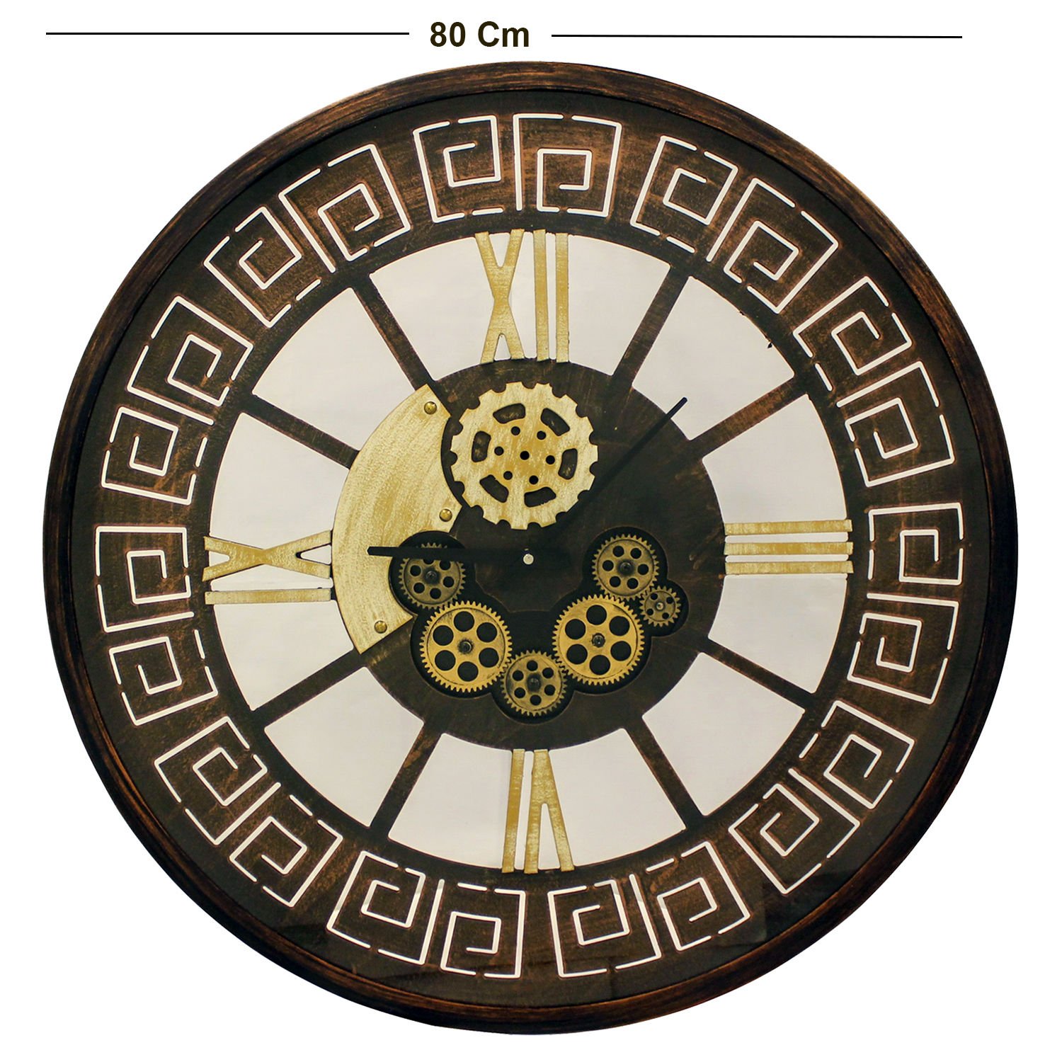 Duvar Saati, Otantik, Bakır - Roma Rakamlı, Çarklı, 80 cm