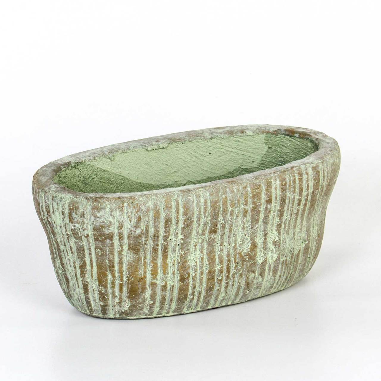 Eskitme Seramik Oval Saksı 26x13,5x11 Cm