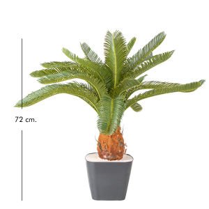 Yapay Çikas - Cykas Ağacı 25 Yapraklı Yeşil 72 Cm.