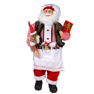 Yılbaşı Noel Baba, Aşçı, Kırmızı-Beyaz - 50x90 cm