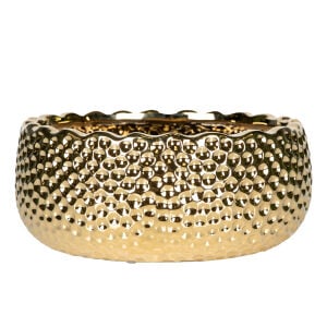 Seramik Kase Yuvarlak Gold 23x10 Cm.