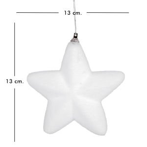 Yılbaşı Süsü Yılbaşı Yıldız 3'lü Set Beyaz 13 Cm.