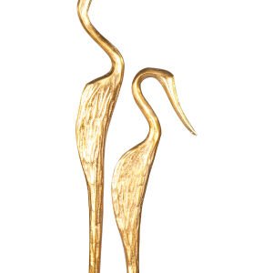 Metal Dekor Turna Çift Gold-Siyah 18x12x63 Cm.