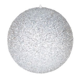 Yılbaşı Topu, Gümüş - 25 cm