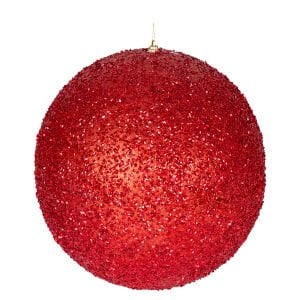 Yılbaşı Topu, Kırmızı - 25 cm