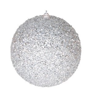 Yılbaşı Topu, Gümüş - 15 cm