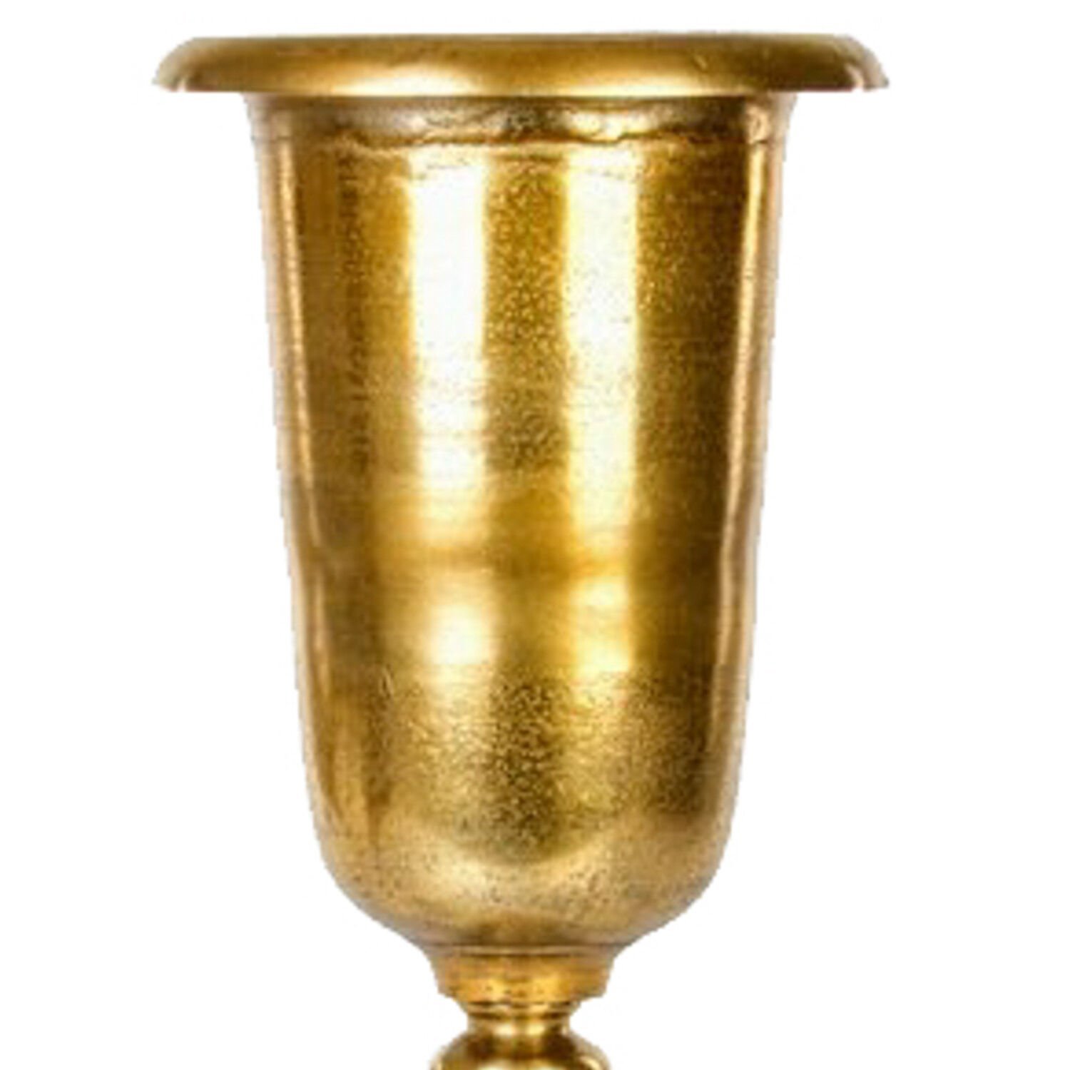 Metal Vazo, Altın - 28 x 58 cm