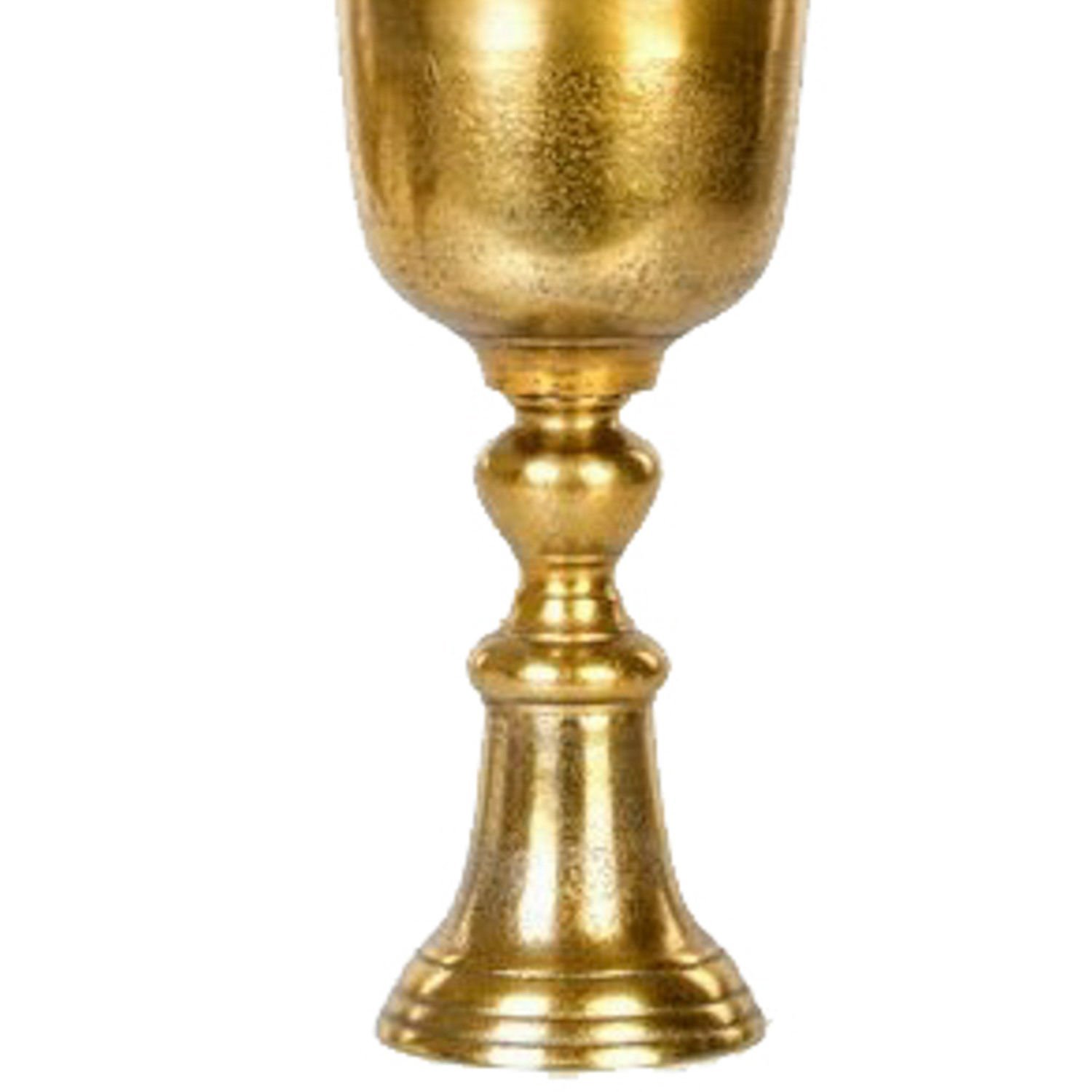 Metal Vazo, Altın - 28 x 58 cm