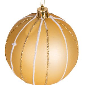 Yılbaşı Ağaç Ağaç Süsü Yılbaşı Topu 6'lı Paket Gold 8 Cm.