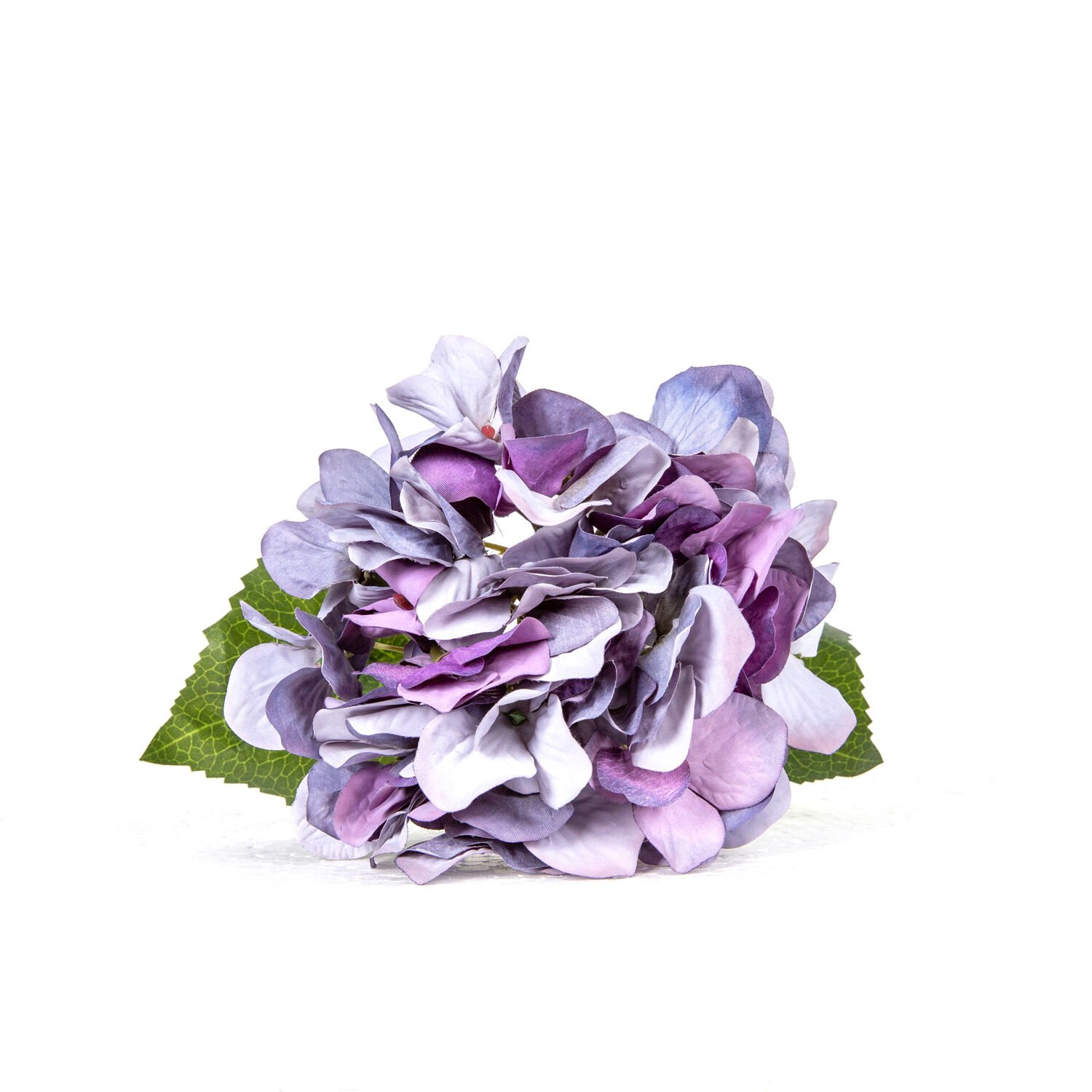 Yapay Çiçek Ortanca, Tek Dal, Mor - Küçük Boy, 60 cm