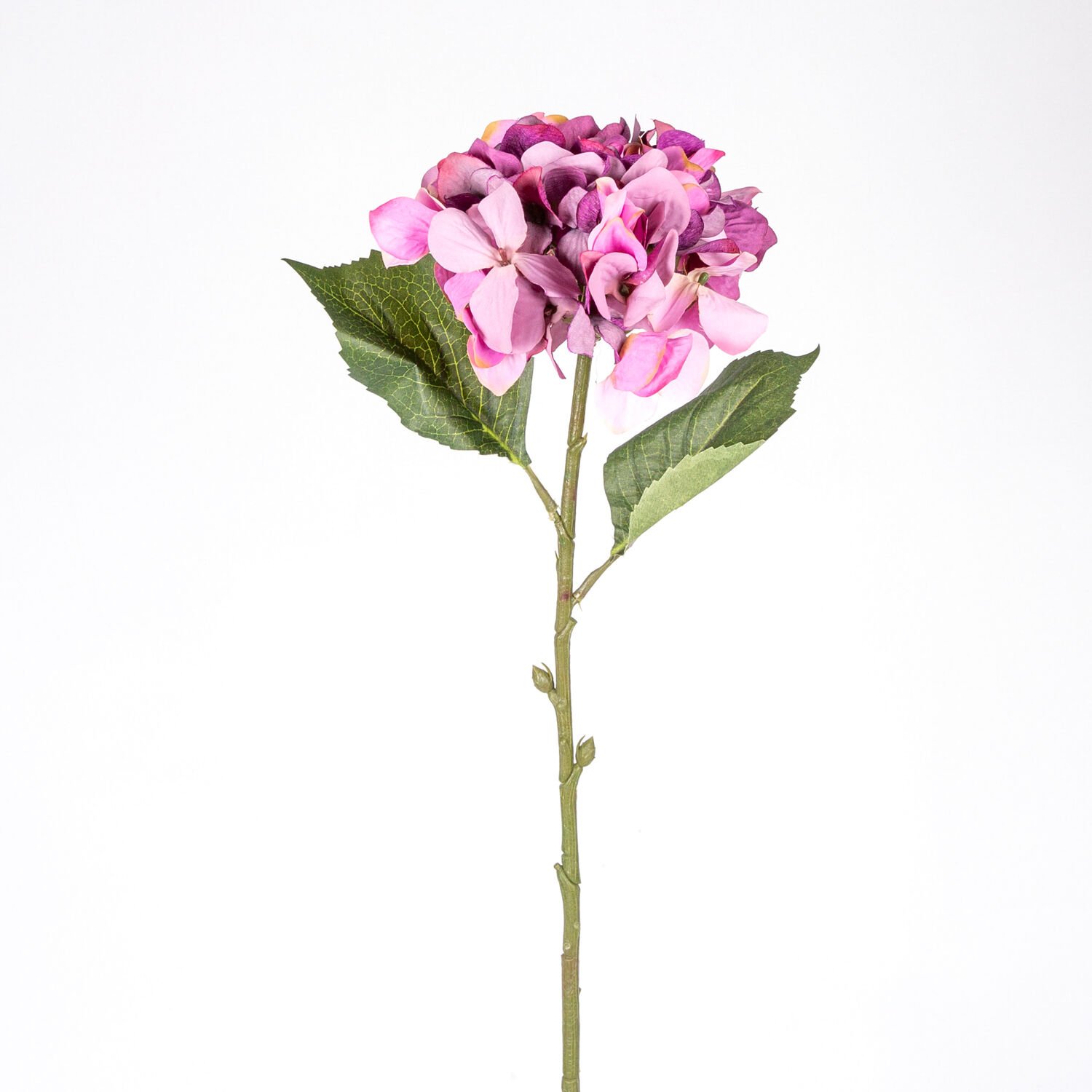 Yapay Çiçek Ortanca, Tek Dal, Lila-Mor - Küçük Boy, 60 cm