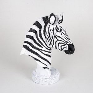 Veramaya Zebra Büst Biblo 42x18x32 Cm