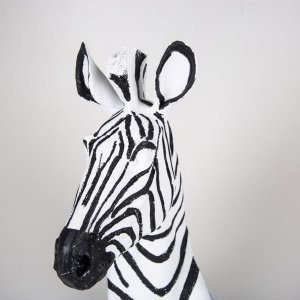 Veramaya Zebra Büst Biblo 42x18x32 Cm