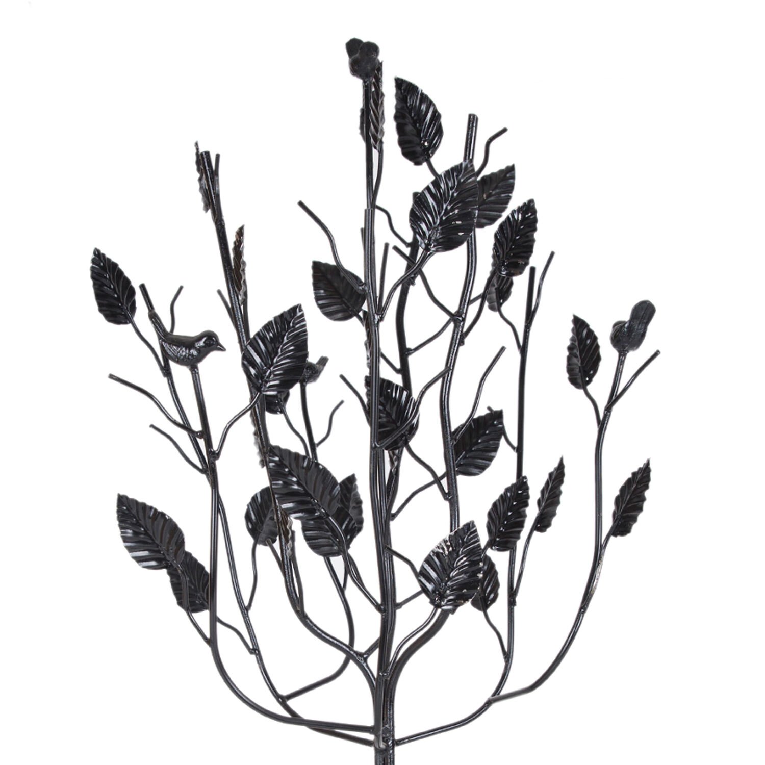 Metal Ağaç, Ferforje, Siyah - Kuş Figürlü, 39 x 95 cm