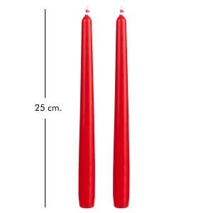 Şamdan Mumu 2'li Paket Kırmızı 25 Cm.