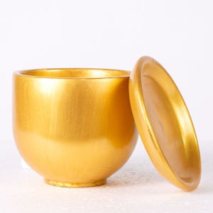 El yapımı Tabaklı Beton Saksı Dore 13x15 Cm.