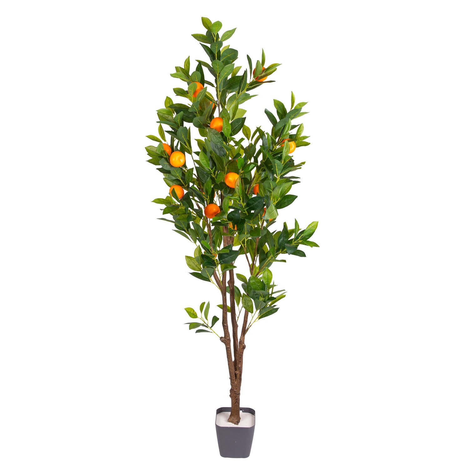 Yapay Mandalina Ağacı Gerçek Dokulu Turuncu-Yeşil 150 Cm.