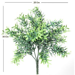 Yapay Fesleğen Yeşil 35 Cm. UV KORUMALI - Dış Mekan Uyumlu