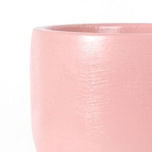 El yapımı Tabaklı Beton Saksı Pudra Pembe 13x15 Cm.