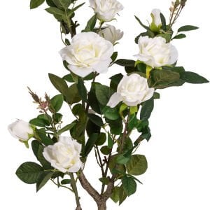 Yapay Gül Ağacı Yeşil-Beyaz 96 Cm.