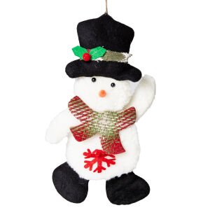 Yılbaşı Süsü, Kardan Adam, Beyaz - 17x26 cm