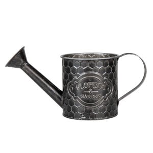 Dekoratif Metal Sulak Saksı Siyah 24x12 Cm.