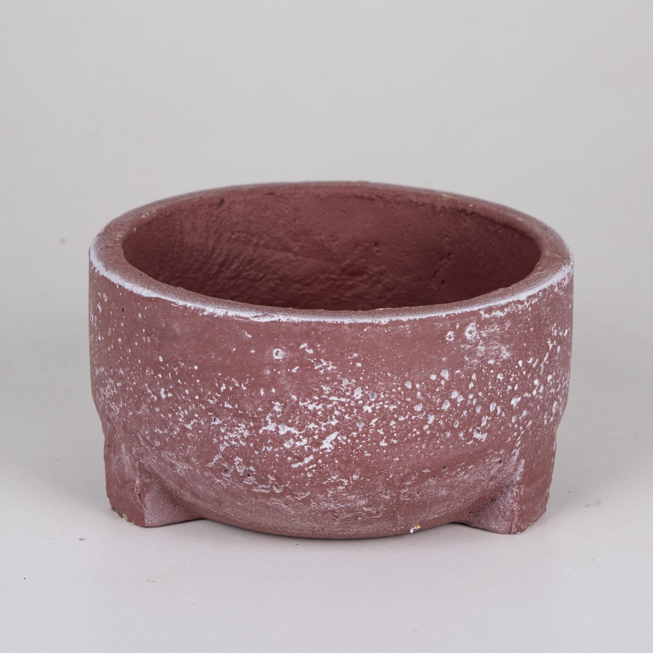 Veramaya Kurna Tip Bordo Beton Saksı 18x10 Cm